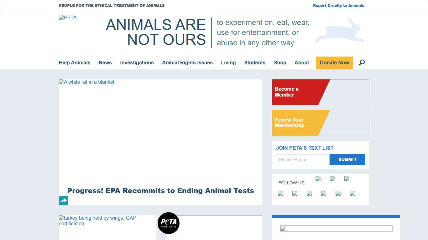 People for the Ethical Treatment of Animals (PETA)
